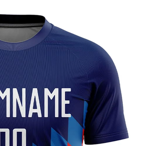 Ensemble d'uniformes de football personnalisés | Maillot de football imprimé par transfert thermique OEM | Tissu 100% polyester respirant à séchage rapide | Équipe personnalisée - Product Image 5