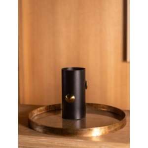 Vase en métal minimaliste moderne pour une décoration intérieure chic et un style floral décoratif avec une finition contemporaine élégante - Product Image 2