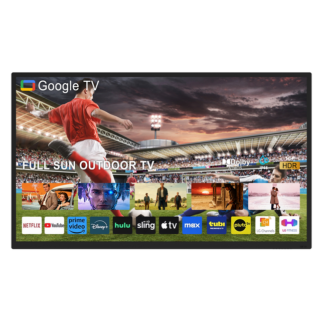 YINGLUX 65" 1000nits Outdoor Smart TV | IP65 Waterproof Dustproof 4K UHD TV with WiFi/Bluetooth for Year-Round Outdoor Use