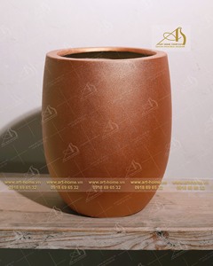 FP600H30CO-TR Art-home Céramique Pot de fleur en céramique moderne avec finition galvanisée Durable pour la maison et le jardin Mini paysages - Product Image 2