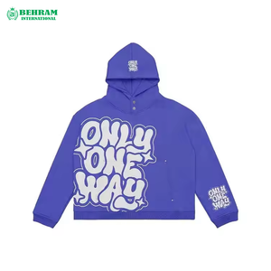 Vente en gros de pulls 100% coton 380-480gsm de haute qualité couleur unie sweats à capuche et sweat-shirts pour hommes sérigraphiés sweats à capuche lavés à l'acide - Product Image 2