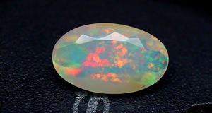 Opale éthiopienne incroyable, pierre précieuse de forme ovale, taille personnalisée, opale éthiopienne arc-en-ciel chatoyante, pierre taillée à facettes, cadeau pour elle - Product Image 3