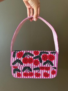 Bolso de noche tejido con tachuelas de cristal de diamante Bolso Patrón de caramelo Estilo cuadrado Moda Clásico Casual Rebordear - Product Image 3