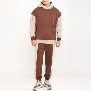 Survêtements unisexes en coton 100% respirant à capuche, style décontracté, motif uni, effet délavé, design personnalisable disponible en gros - Product Image 1