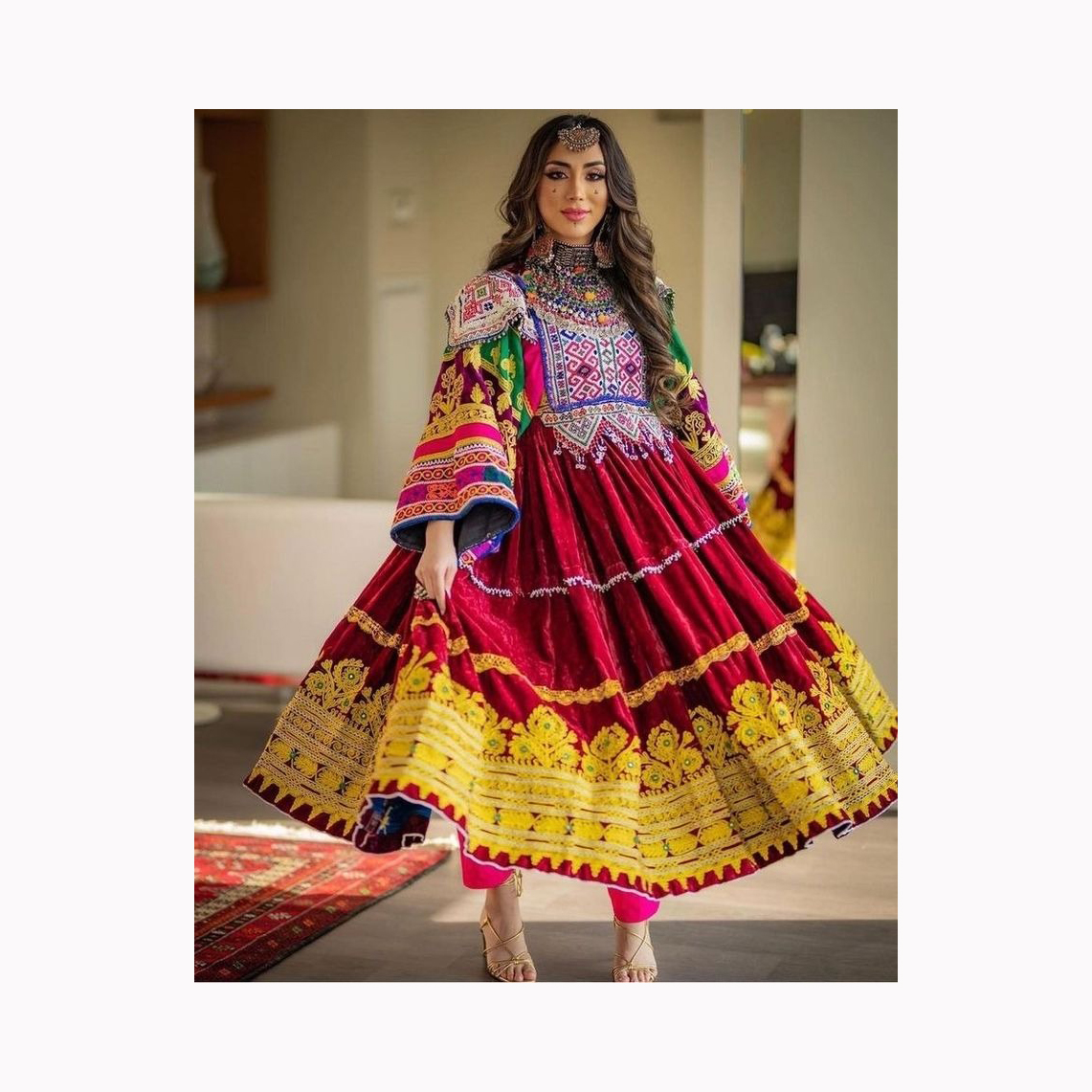 New Designs Sale Afghani Dress Wholesale Fashion Long Dress Embroidered Patch  Design Afghani Dress for Woman| Alibaba.com
