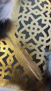 Alfombra Moderna de Cuero Hecha en Turquía, Resistente a las Manchas, para Uso Doméstico, Tejida a Máquina con Diseño Jacquard, Patrón Abstracto, Pelo Medio - Product Image 2