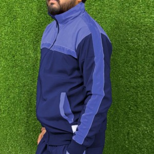 Ensemble de survêtement décontracté pour hommes, fermeture éclair, 2 pièces, jogging, cordon élastique, écologique, 100% coton, hiver - Product Image 4