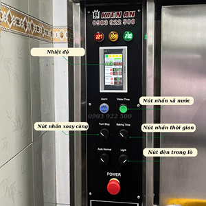 Bon prix 12 plateaux four à pain four rotatif 380V 220V vidéo Support technique équipement de boulangerie Kien An Vietnam - Product Image 6