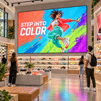 Écran LED d'intérieur personnalisé 3840HZ P2.5, armoire d'affichage LED 960x960mm, angle de vision de 160 degrés, mur vidéo LED pour magasin de détail de luxe