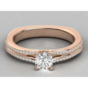 Ladies 18K Gold Solitaire Diamond Ring Elegant and Luxurious Jewelry - Product Image 6