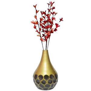 Vase en métal au design vintage avec touche moderne et élégante pour une décoration élégante de la maison Pièce maîtresse unique et affichage floral artistique - Product Image 3