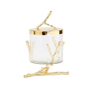 กระป๋องแก้วพร้อมฝาโลหะตกแต่งสำหรับชุดของขวัญและจอแสดงผล - Product Image 1