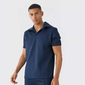 OEMN/ODM Conjunto de verano personalizado para hombre 100% algodón con cuello en V Polo Camiseta y pantalones cortos Chándal de jogging de 2 piezas para hombre - Product Image 6
