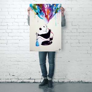 Marc Allante Chai <b>Poster</b> Canvas Material Black <b>Framed</b> Wall Art - Product Image 3