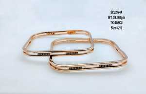 925เงินสเตอร์ลิง Cz กำไลข้อมือดีคู่ผู้หญิงเครื่องประดับลดลงการจัดส่งสินค้าหรูหรา18พันกุหลาบเครื่องประดับชุบทอง - Product Image 4