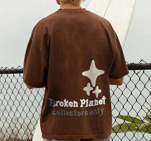 Haute qualité hommes coton été 3D mousse bouffée impression col rond T-Shirts manches courtes surdimensionné mélange de coton personnaliser chemises - Product Image 2