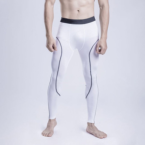 Custom Logo Digital Printing Breathable Spandex/<b>Polyester</b> MMA Wholesale Compression Sports <b>Leggings</b> with Elastic Waist for Men - Product Image 2