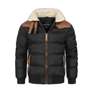 Venta caliente cremallera Parka chaqueta para hombres elegante Cuello de piel chaqueta especial de invierno chaqueta de clima frío con logotipo personalizado - Product Image 2