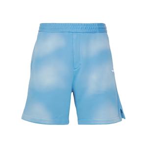 Pantalones cortos de algodón 100% con lavado ácido Vintage para hombre, patrón sólido de rizo francés personalizado, estilo de cordón con estampado de hojaldre - Product Image 1