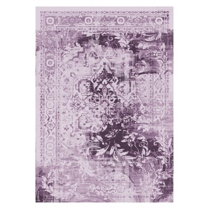 Alfombra de Chenilla Lavable a Máquina con Estampado Digital Tradicional Anatolia Rosa Ciruela, Antideslizante, Modelo LXDP-0067 de RUGS DEPOT, Venta al Por Mayor - Product Image 1