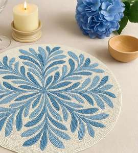 กำลังลดราคา!! แผ่นรองแก้วประดับลูกปัดสไตล์แอฟริกัน4ชุด: ของตกแต่งบ้านที่ได้รับแรงบันดาลใจจาก maasai - Product Image 1