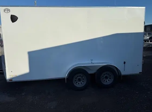 Remolque utilitario cerrado con puerta tipo granero de doble eje FOREST RIVER USECO 7X14, modelo 2026, en venta - Product Image 2