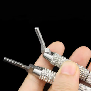 Siegel มีดผ่าตัดทรงกลมแบบแมนนวลด้ามจับไม่3ปลายปรับได้เครื่องมือผ่าตัดสเตนเลสเคลือบสีฟ้าเหมาะกับใบมีด10 15 CE - Product Image 4