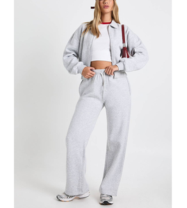 Ropa Deportiva Personalizada para Mujer, Conjunto Deportivo de Algodón con Estampado 3D, Top Corto con Cremallera y Pantalones de Cintura Alta para Gimnasio, Fitness, Ejercicio, Jogging - Product Image 1