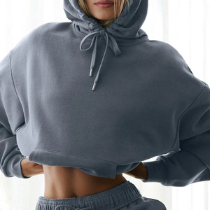 Sudadera con Capucha Larga para Mujer, Personalizada, 100% Algodón, Cortavientos, Transpirable, Cuello Alto, Informal, para Gimnasio, Primavera y Otoño - Product Image 3