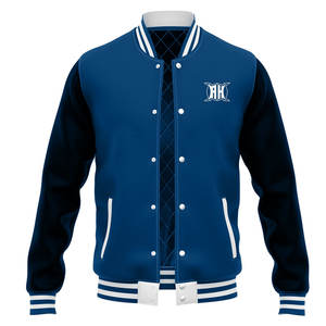 OEM personalizado hombres Letterman chaquetas nuevo diseño totalmente personalizado Denim Bomber chaqueta con capucha primavera temporada incluye logotipo personalizado - Product Image 1