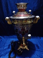 Théière en métal fabriqué à la main samovar de style dinde pour la cérémonie traditionnelle du thé