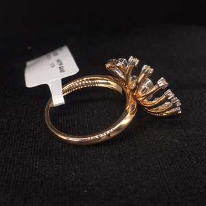 Anillo de bodas de oro puro de 14 quilates de diseño exquisito, intrincadamente adornado con diamantes SI Clarity Premium, anillos finos de estilo clásico - Product Image 3