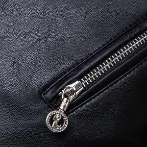 Chaqueta de cuero ligera con estilo hecha a medida para hombre, tela exterior de alta calidad con cuello levantado, ropa de invierno de calle alta a la moda fresca - Product Image 6