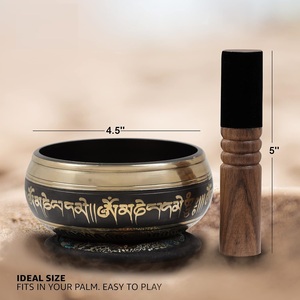 Cuenco de Canto de Nepal al por mayor, cuenco de sonido de Buda para meditación de Yoga, cuenco curativo de sonido de latón puro con Primo y Palo - Product Image 5