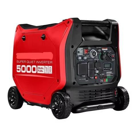 NEW ORIGINAL 5000 Watt Dual-Fuel SUPER QUIET Inverter Generator with Remote Start and CO