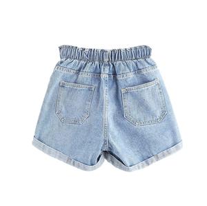 Nouvelle arrivée d'été pour femmes taille haute en jean Shorts en jean avec logo personnalisé Fabricants Shorts en jean pour femmes Jeans courts vintage délavés - Product Image 2