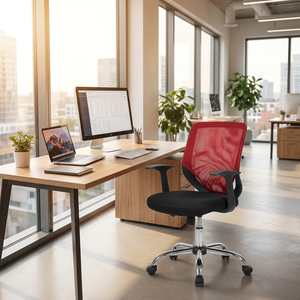 Tucson Red Operative Armchair for Office Use - Product Image 2