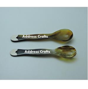 Diseño único hecho a mano cuerno natural ensalada servidor cuchara decorativa cuerno artículo ensalada herramienta para servir para el hogar Hotel cocina uso - Product Image 5