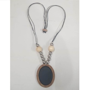 สร้อยคอจี้เรซินธรรมชาติสไตล์วินเทจพร้อมลูกปัดทรงกลมขนาดใหญ่เครื่องประดับแฟชั่นสำหรับเป็นของขวัญ - Product Image 2