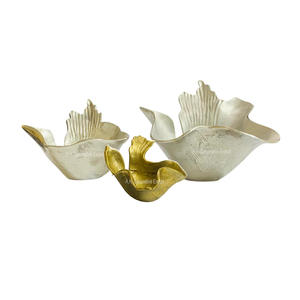 Hôtels Nouveaux bols de chocolat faits à la main couleur argent bol de table pour salade et bonbons et noix pour la décoration du Ramadan Offre Spéciale - Product Image 3