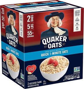 Flocons d'avoine instantanés séchés Quaker de haute qualité, jaunes, en sachet souple, 1,35 kg, Pays-Bas, durée de conservation de 4 ans, meilleur choix pour une alimentation saine - Product Image 1