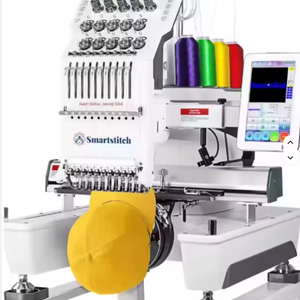 Machine à broder informatisée domestique de qualité supérieure à tête unique et 10 aiguilles avec écran tactile intelligent, zone de broderie 350x500mm - Product Image 3