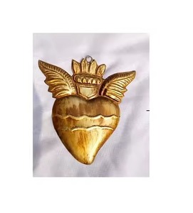 Adorno de Pared Decorativo de Metal Moderno de Lujo con Forma de Corazón, Diseño Nuevo y Elegante, Sagrado Corazón Religioso, Artesanía Colgante, Adorno Navideño - Product Image 2