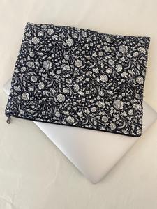 Housse pour ordinateur portable noir fait à la main Vintage Durable luxe matelassé pour hommes/femmes travail bureau université utilisation - Product Image 2