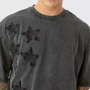 Conjuntos de Shorts para Hombre, Nueva Moda, 2 Piezas, Manga Corta, Lavado Ácido, Diseño Bordado, Ropa para Hombre, Tallas Grandes - Product Image 3