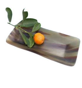 Vaisselle élégante Plateau de serveur de chocolat fait à la main Vaisselle de grande taille Plateau de mélange d'aliments pour restaurants - Product Image 3