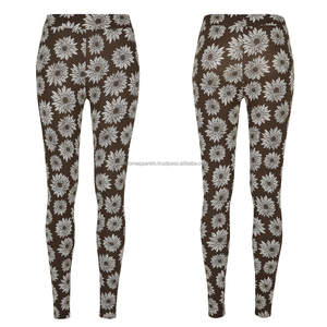 Pantalones de yoga con estampado elástico de 4 vías, elegantes mallas de cintura alta personalizadas para mujer, pantalones deportivos transpirables - Product Image 6