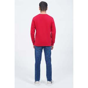 Sweat-shirt à col rond EDUARD pour homme avec logo personnalisé, manches longues, 100 % coton French Terry, anti-plis, taille XXS, sérigraphie unie - Product Image 3