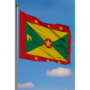 Drapeau d'extérieur Grenade personnalisable 3x5 pieds en polyester satiné avec impression numérique et mât en aluminium - Product Image 3