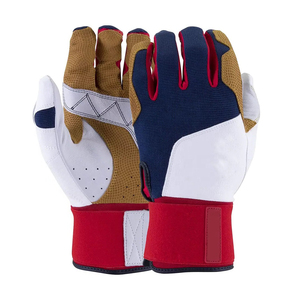 Gants de frappe de baseball et de softball en cuir véritable pour adultes, avec design personnalisé - Product Image 1